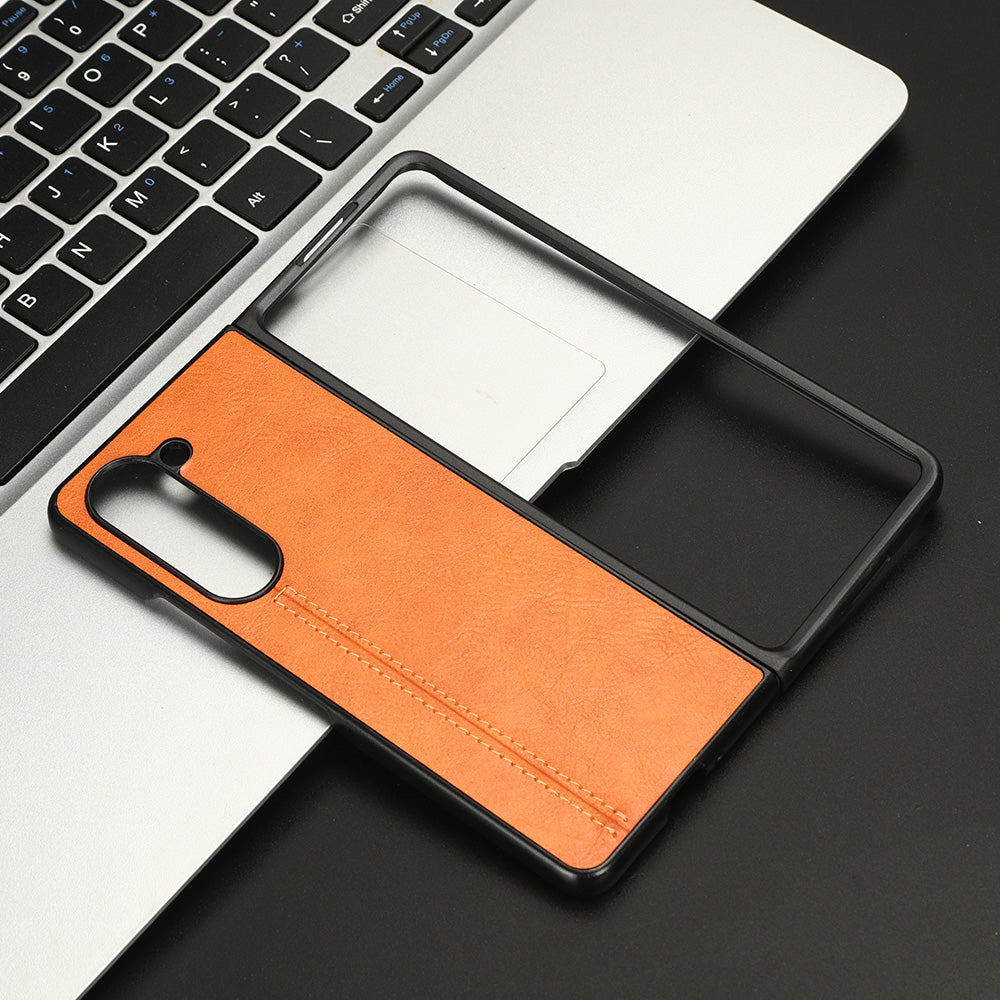 For Samsung Galaxy Z Fold5 5G PU Leather PC Phone Case Anti-Scratch Stitched Protective Cover For Samsung Galaxy Z Fold5 5G PU Leather PC Phone Case Anti-Scratch Stitched Protective Cover